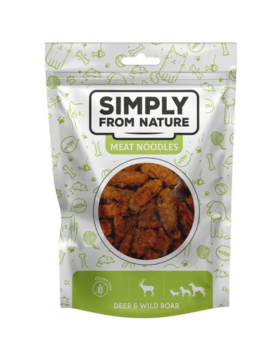 SIMPLY FROM NATURE Meat Noodles Bocconcini di carne con cervo e cinghiale per cani 80g