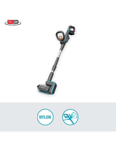 GARDENA Spazzola multiuso a batteria AquaBrush Patio 03/18V P4A