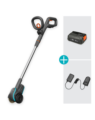 GARDENA Spazzola a batteria per fughe 1800/18V P4A con batteria
