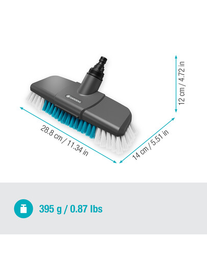 GARDENA Cleansystem Spazzolone hard per superfici grandi e resistenti