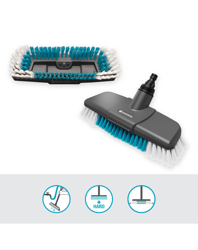 GARDENA Cleansystem Spazzolone hard per superfici grandi e resistenti