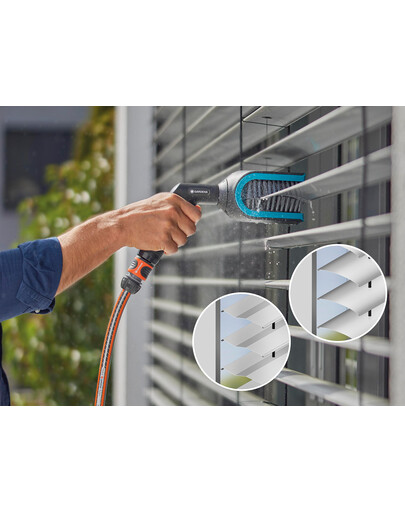 GARDENA Cleansystem Spazzola per tenda veneziana, per pulire i listelli con acqua