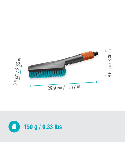 GARDENA Cleansystem spazzola manuale dura S