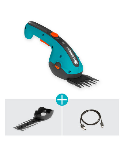 GARDENA Set Forbici a batteria per erba e per siepi ClassicCut Li