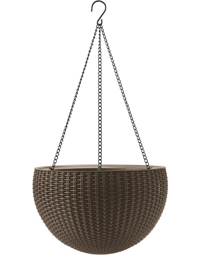 CURVER Vaso rotondo da appendere in stile rattan