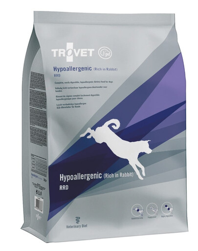 TROVET Hypoallergenic Rabbit RRD per cani 3 kg