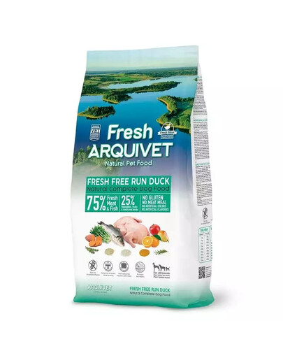 ARQUIVET Fresh Cibo semi-umido per cani anatra con pesce oceanico 10 kg