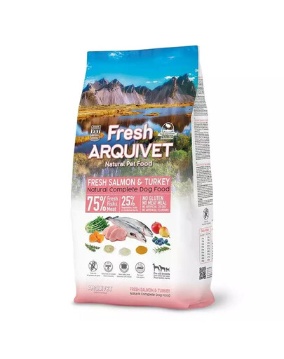 ARQUIVET Fresh Crocchette semi-umide per cani salmone e tacchino 10 kg