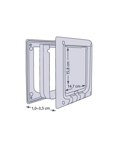 TRIXIE Porta per gatti 'freecat de luxe elettromagnetico bianco