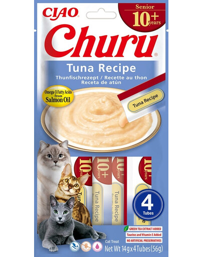 Churu Cat Senior Tuna 4x14g kremowy przysmak dla starszych kotów o smaku tuńczyka