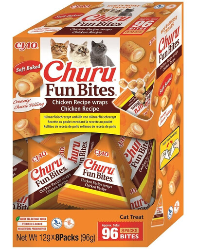 INABA Cat Fun Bites Chicken 8x12g wrap con pollo per gatti