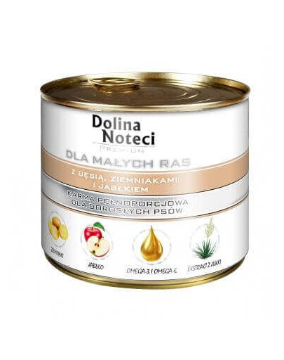 Premium Małe Rasy Z Gęsią, Ziemniakami I Jabłkiem 0,185 kg