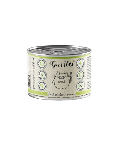 GUSSTO Cat Fresh Chicken Prawns cibo umido per gatti pollo con gamberi 200 g