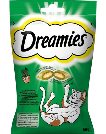 DREAMIES 60g snack per gatti con una nota di erba gatta