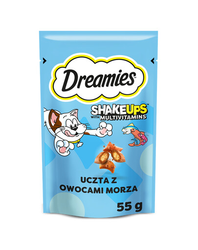 DREAMIES ShakeUps Multivitamins 55g bocconcini  per gatti con frutti di mare
