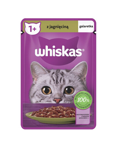 WHISKAS Adult con agnello in gelatina 85 g cibo umido per gatti
