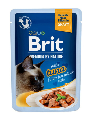 BRIT Premium Cat Fillets in Gravy cibo umido con tonno in salsa per gatti 24x85g