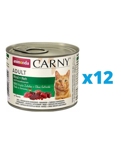 ANIMONDA Carny Adult karma dla kota puszka 12 x 200g