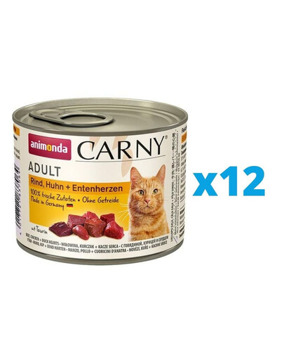 ANIMONDA Carny Adult karma dla kota puszka 12 x 200g
