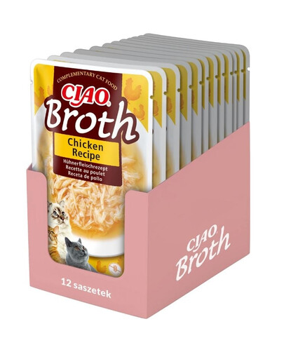 INABA CIAO Broth Bulion z kurczakiem dla kotów 12x40 g