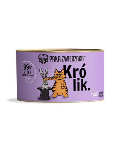 PAKA ZWIERZAKA Cibo umido Coniglio per gatti 200 g