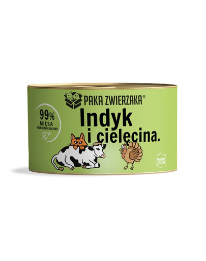 PAKA ZWIERZAKA Cibo umido Tacchino con vitello per gatti 200 g