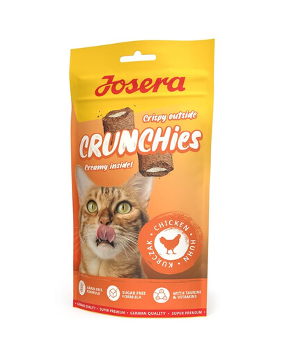 Crunchies Chicken 60 g chrupiące przysmaki z kurczakiem dla kotów