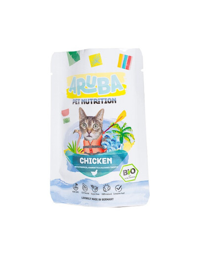 Cat Organic Kurczak z dynią, cukinią i ostropestem plamistym 70 g