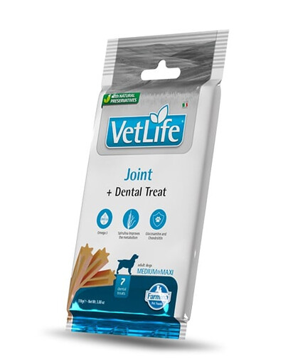FARMINA Vet Life Dental Treat Joint Medium/Maxi 100 g (7 pz) snack dentale per cani di taglia media e grande