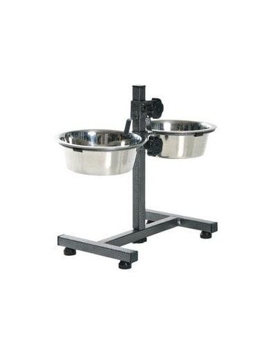 TRIXIE Bar per cani in metallo con ciotole in acciaio inox 2X1.8 l