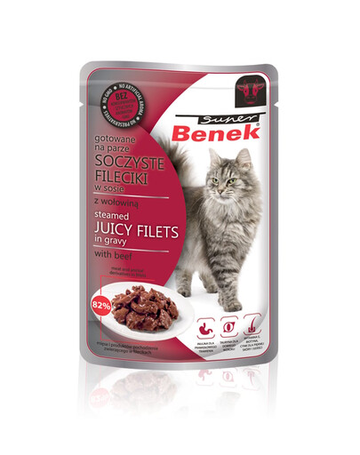 Super Fileciki w sosie z wołowiną 85 g