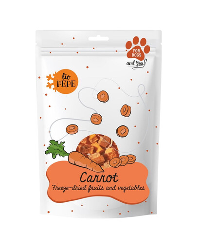 PAKA ZWIERZAKA PEPE Freeze-dried verdure liofilizzate per cani carote 25 g