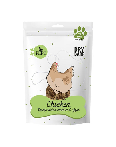 PAKA ZWIERZAKA PEPE Carne di pollo liofilizzata cuori 60 g