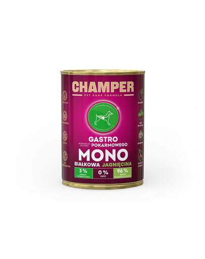 CHAMPER Gastro Agnello alimento monoproteico 400 g