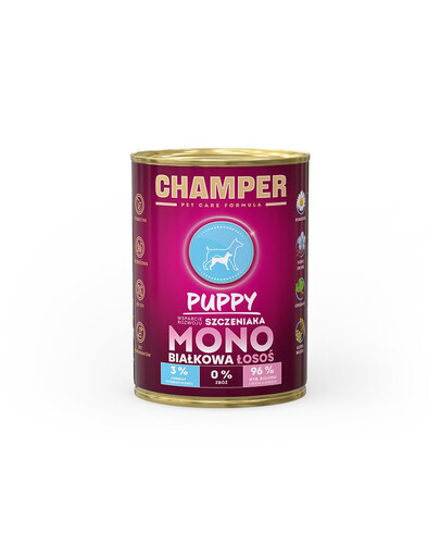 CHAMPER Puppy Salmone alimento monoproteico per cuccioli 400 g