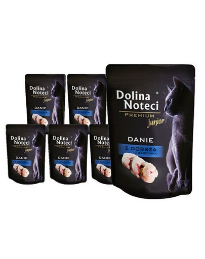 DOLINA NOTECI Premium Junior Danie z dorsza i sardynek dla kociąt 10x85 g