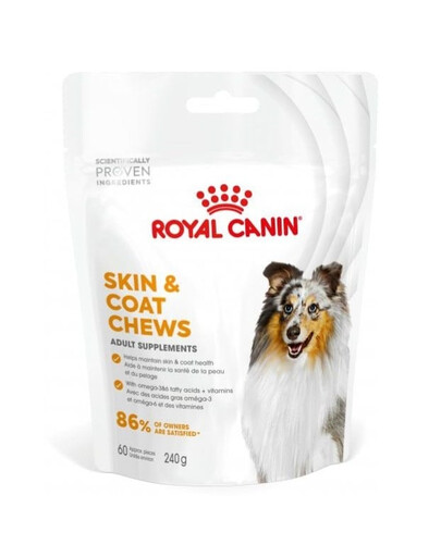 ROYAL CANIN Skin Coat Adult Dog Supplements 240g integratore per la salute della pelle e del pelo per cani adulti