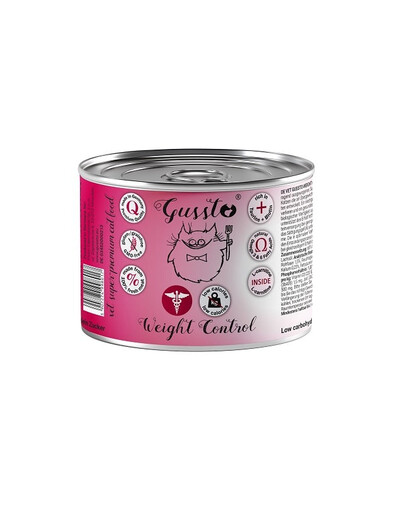 GUSSTO Vet Weight control Cat 200 g alimento per gatti in sovrappeso
