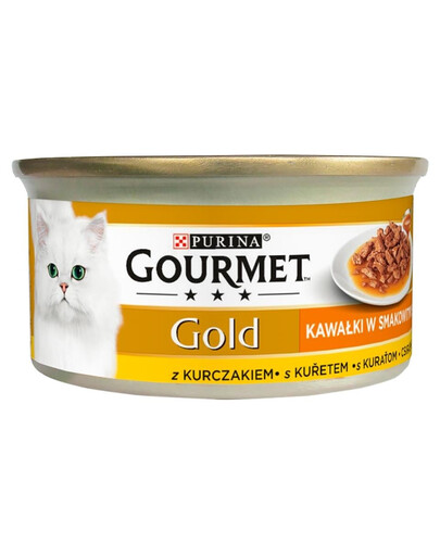 GOURMET Gold Sauce Delights con pollo, 85 g, cibo umido per gatti