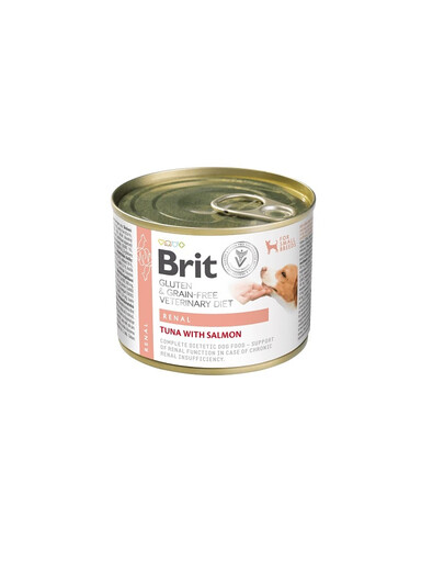 BRIT Veterinary Diet Grain Free Renal 200 g alimento con tonno e salmone per cani con insufficienza renale