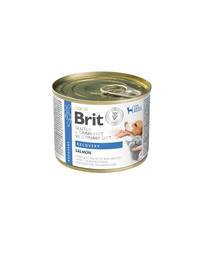 BRIT Veterinary Diet Grain Free Recovery 200 g alimento con salmone e fegato di pollo per cani e gatti in fase di recupero
