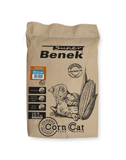 BENEK Super corn cat Lettiera agglomerante di mais al profumo di brezza marina 25 l