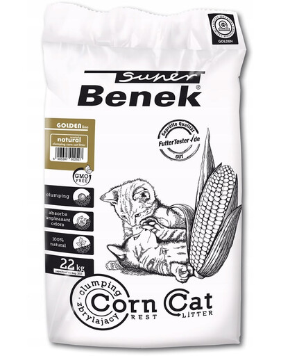 BENEK Super Corn Cat Golden lettiera di mais naturale 35 l