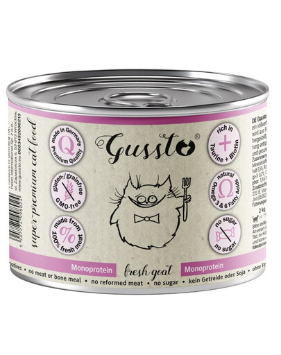 GUSSTO Cat Fresh Goat cibo umido per gatti con capra 200g