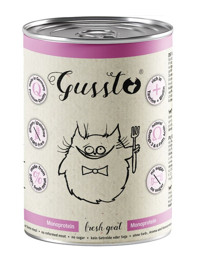 GUSSTO Cat Fresh Goat cibo umido per gatti con capra 400g