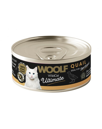 WOOLF Wild Cat Ultimate Sterilised Quail Pate 85g pâté di quaglia per gatti