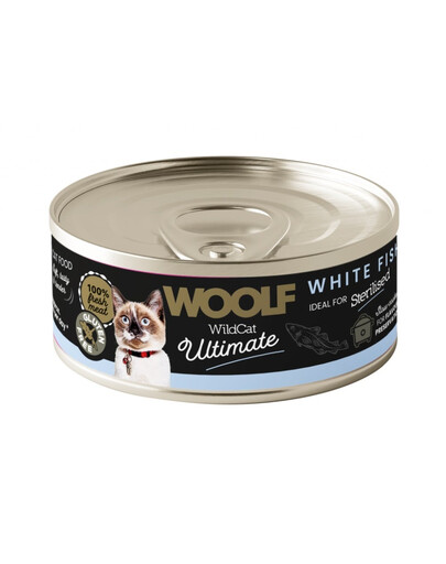 WOOLF Wild Cat Ultimate Sterilised White Fish Pate 85g paté con pesce bianco per gatti sterilizzati