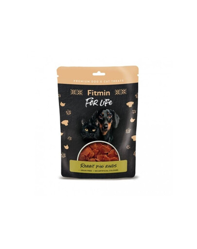 FITMIN For Life Rabbit Mini Rings Coniglio in mini anelli per cani e gatti 70g