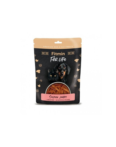 FITMIN For Life Salmon Jerky Salmone in mini strisce per cani e gatti 70g