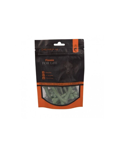 FITMIN For Life Dental treat Chews con alghe 70g bastoncini dentali per cani di piccola taglia